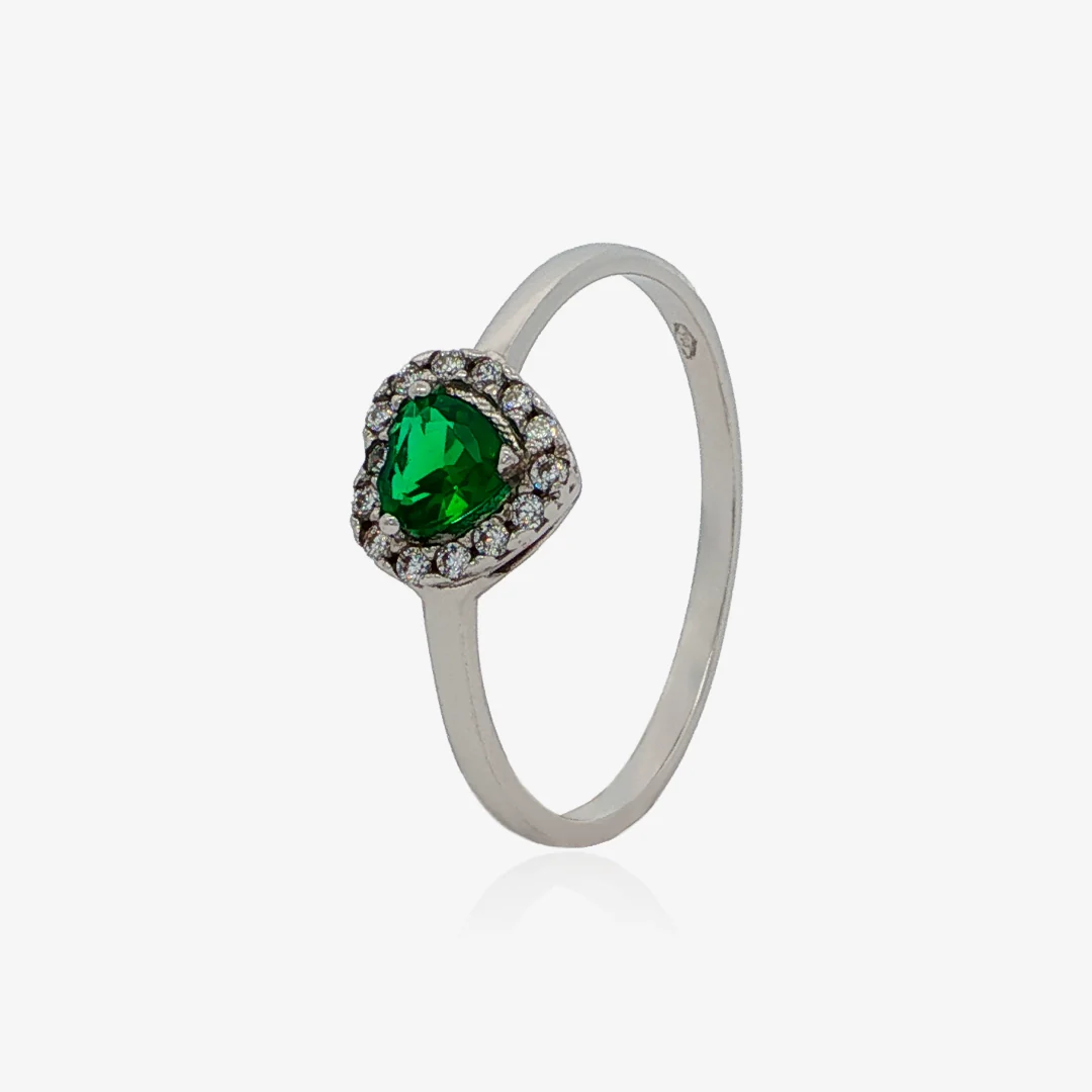 Anillo corazón esmeralda - Image 2