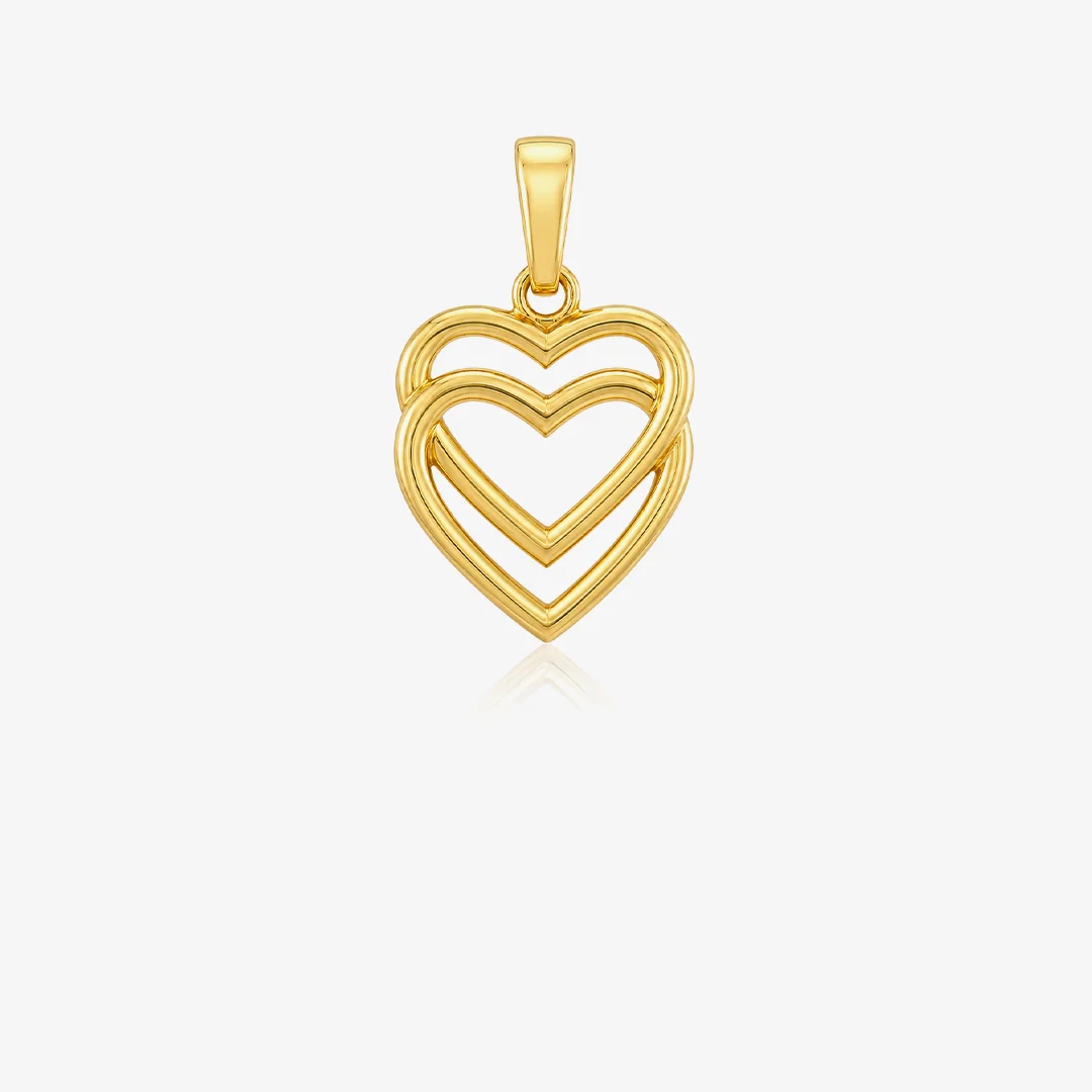 Colgante Corazon doble