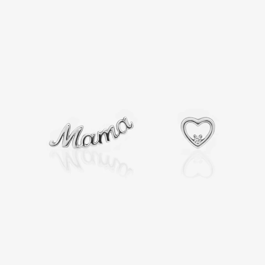 Pendientes Duo Corazón Mama