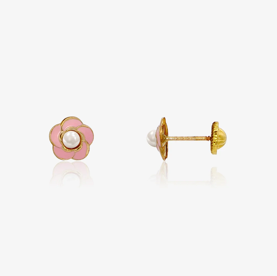 Pendientes Flor perla - Image 3