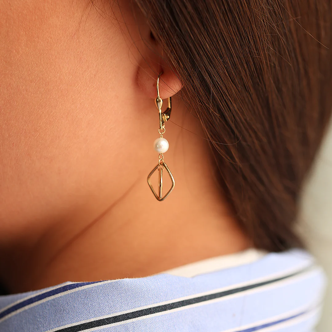 Pendientes perla largos - Image 2